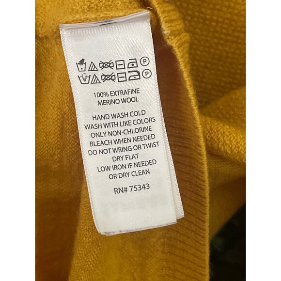 Max Studio blouse Soft Mustard Sweater Blouse Size L Wool - Picture 5 of 6